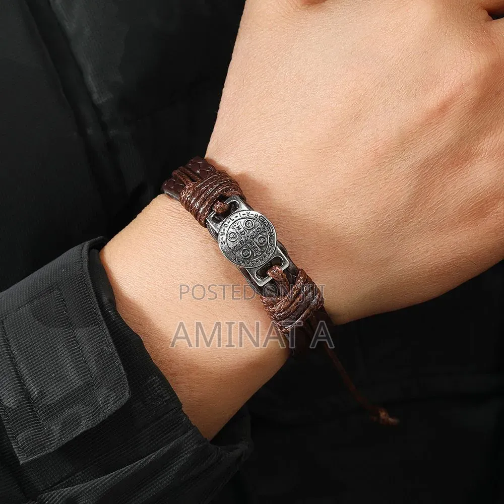 Men Hand Bangle - Black or Brown