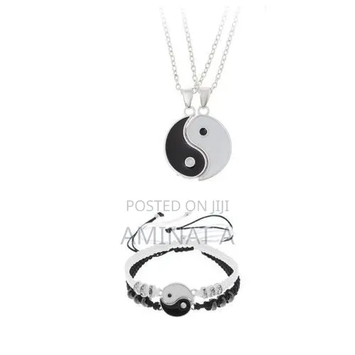 Couple Best Friend Necklace and Bangle - Gold or Silver
