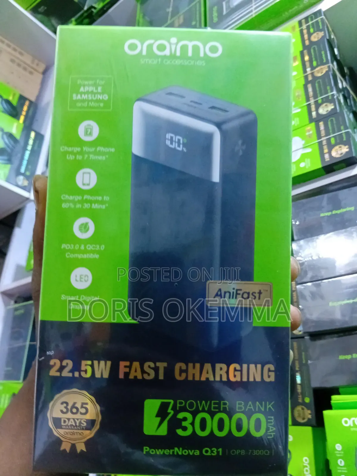 Oraimo Powernova Q31 (Opb-7300q) 30,000mah 22.5w Super-Fast Power Bank