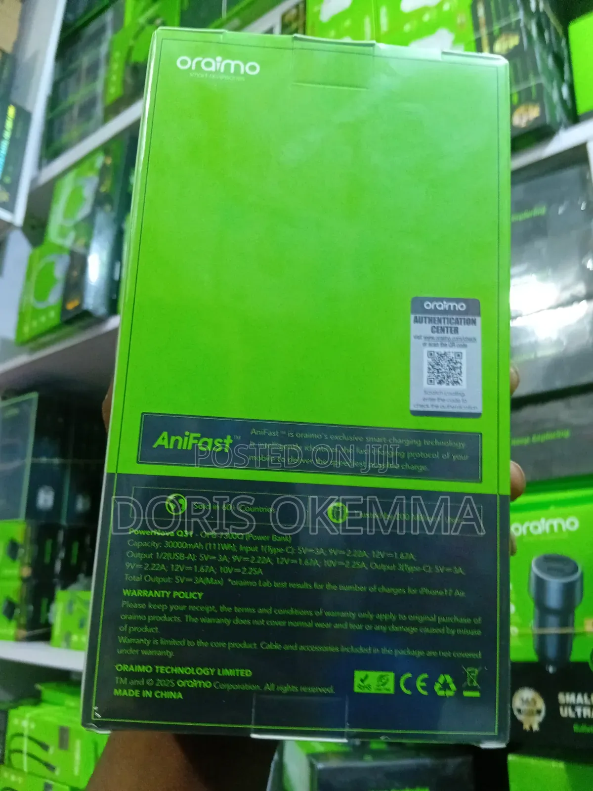 Oraimo Powernova Q31 (Opb-7300q) 30,000mah 22.5w Super-Fast Power Bank
