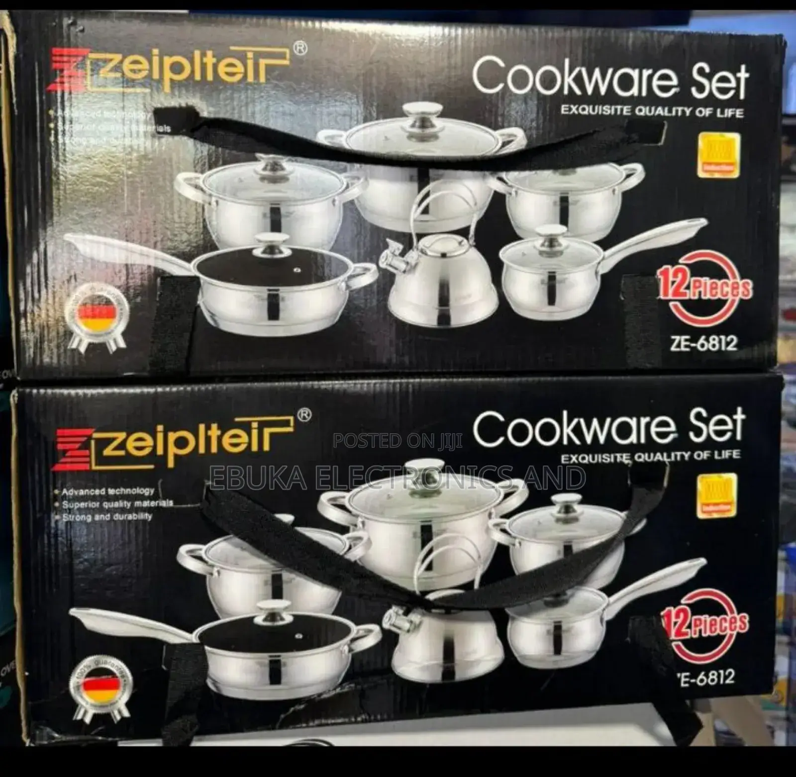 12 Pieces Zelpltel Cookware Set Pot Stainless Pot Is Available