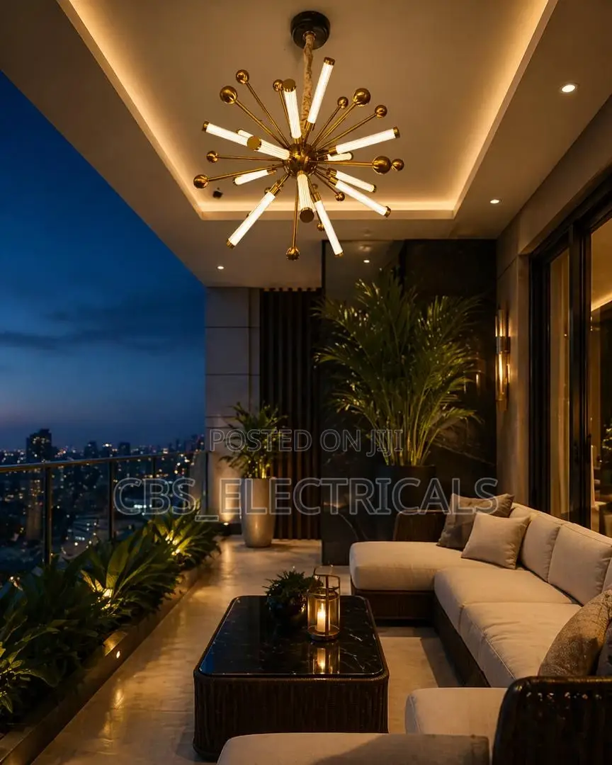 Modern Gold Sputnik Led Chandelier – Luxury Edition