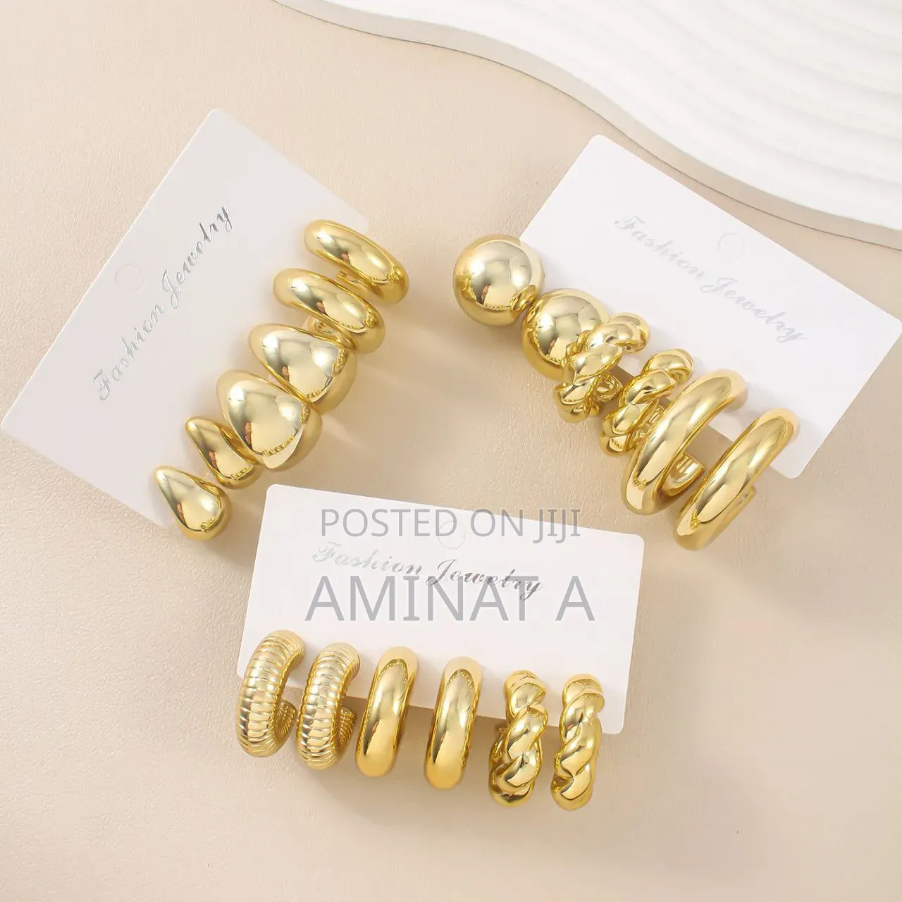 Hoop Acrylic Chunky Earring (Set of 3 Pairs)