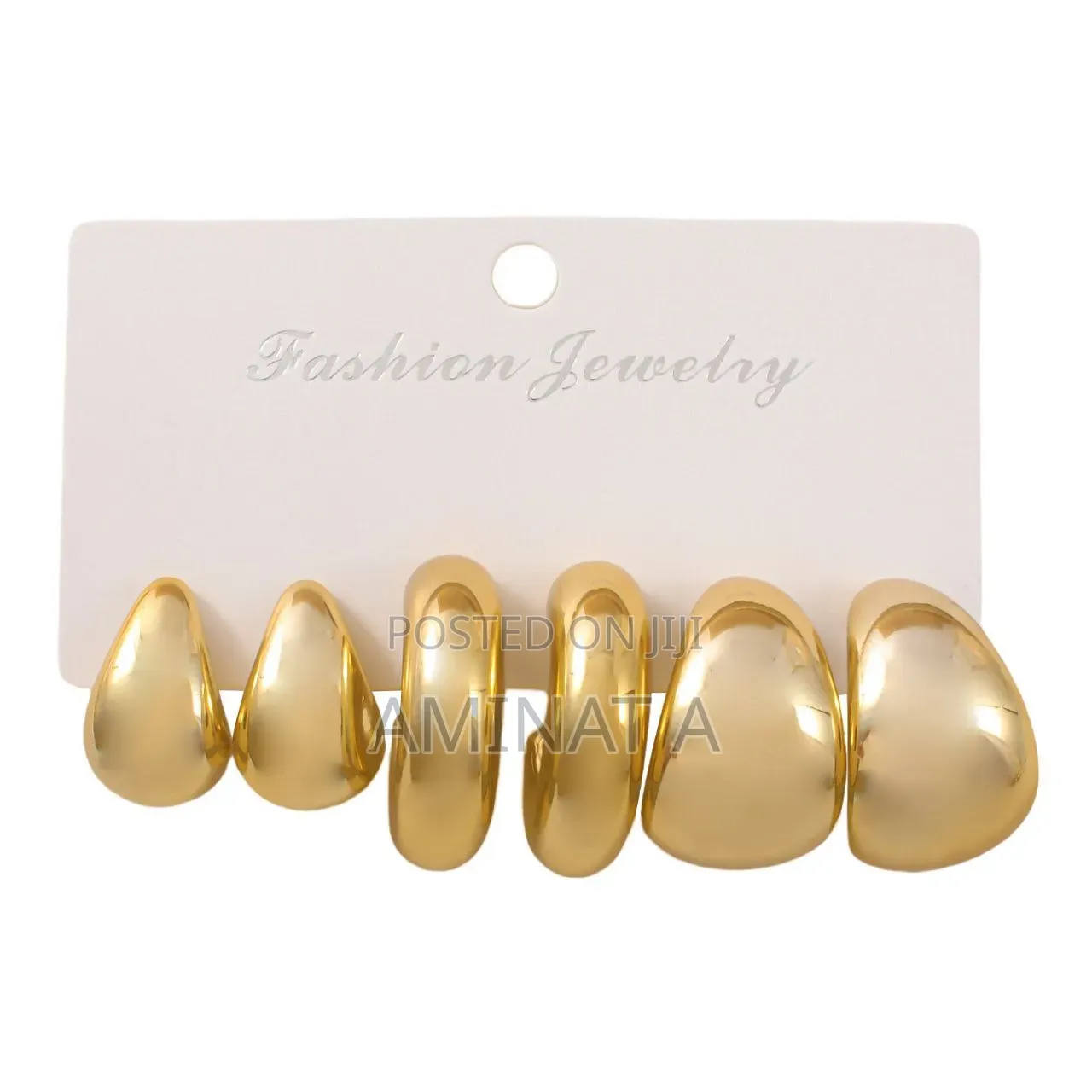Hoop Acrylic Chunky Earring (Set of 3 Pairs)