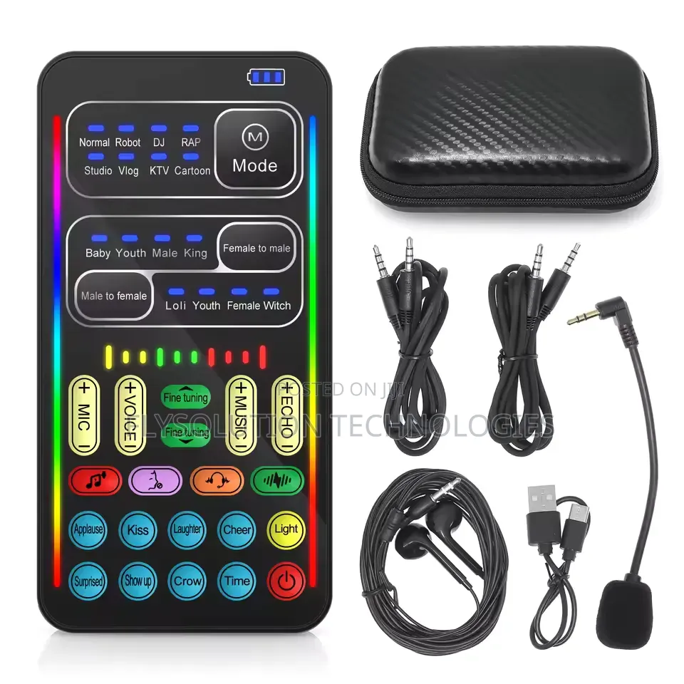I9 Voice Changer Handheld Microphone Voice Changer With Soundcard