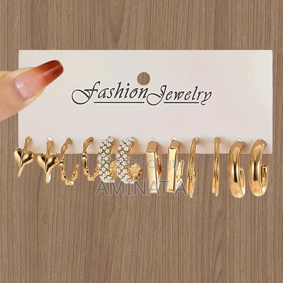 Non Tarnish Stainless Steel Earring Set of 6