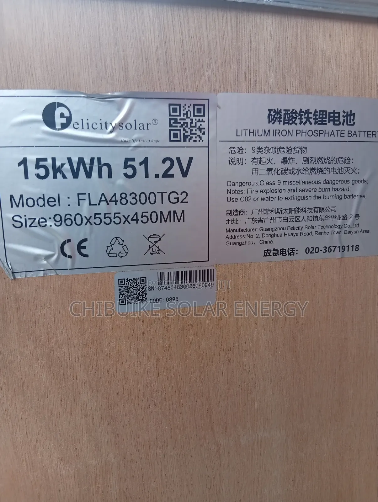 Felicity Solar Lithium Ion Batteries 15kwh 48v Fla300