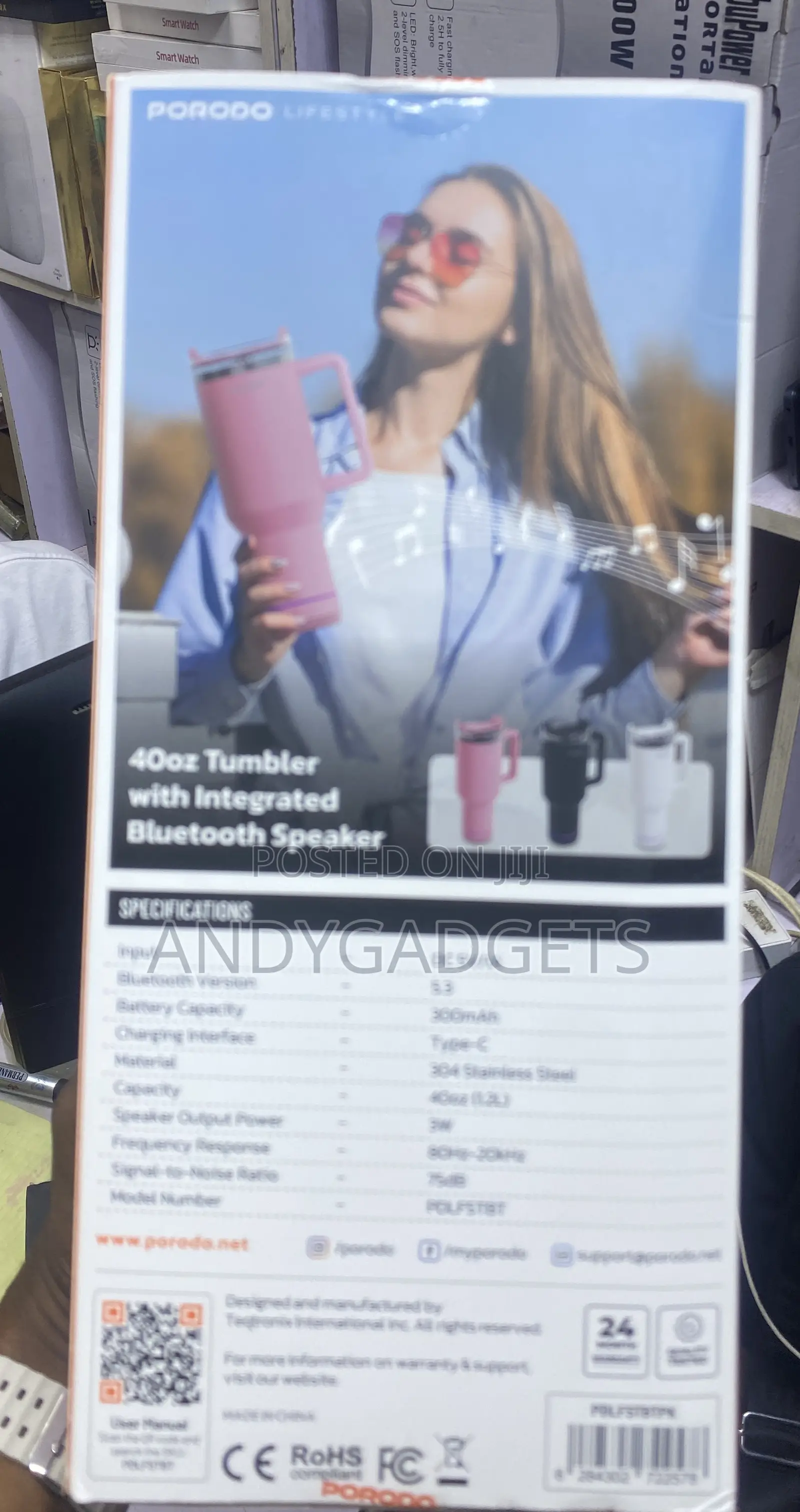 Porodo Hydrotunes Bluetooth Speaker Tumbler