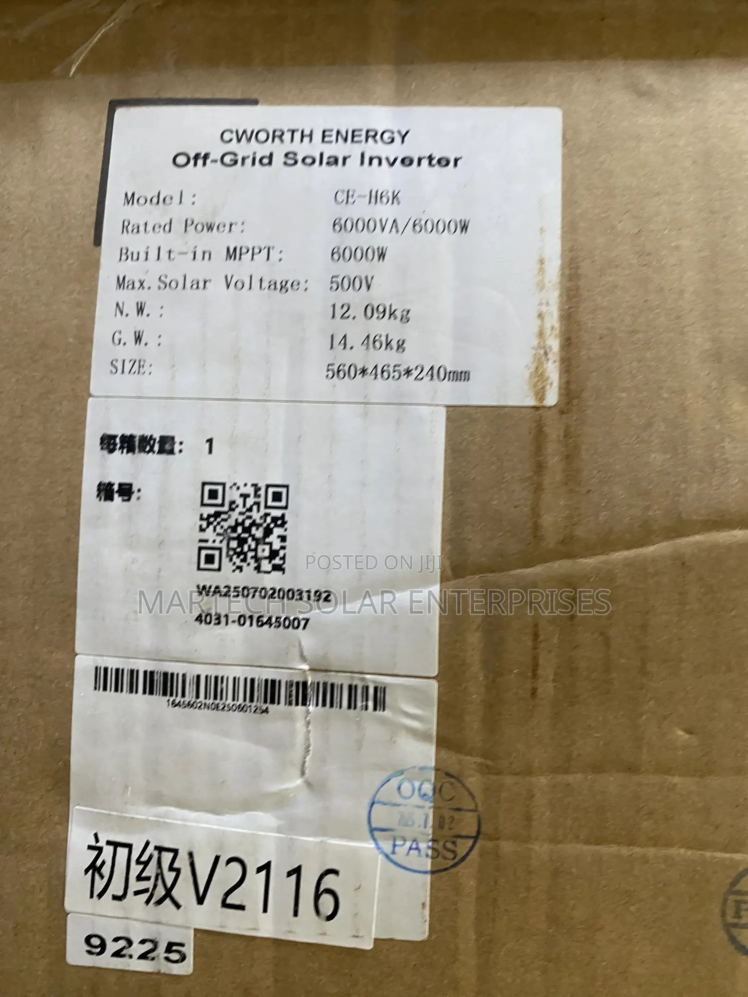6kva Cworth Energy Solar Inverter 48v