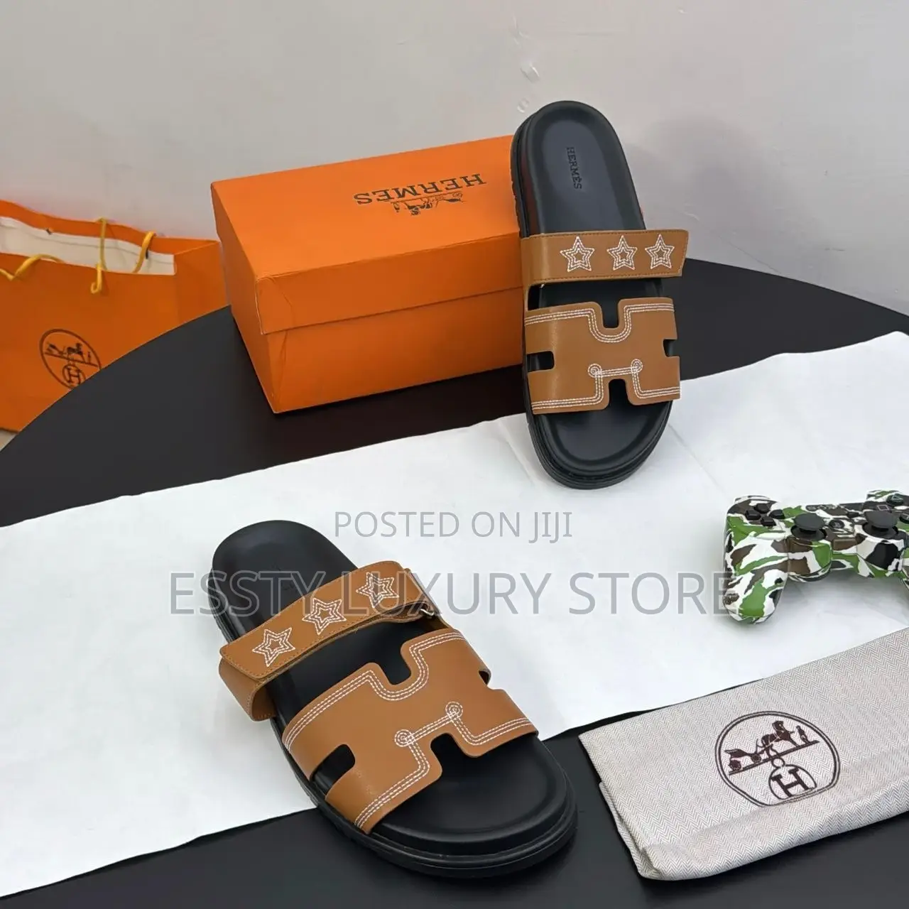 Quality Luxury Hermes Izmir Threaded Palm Slippers