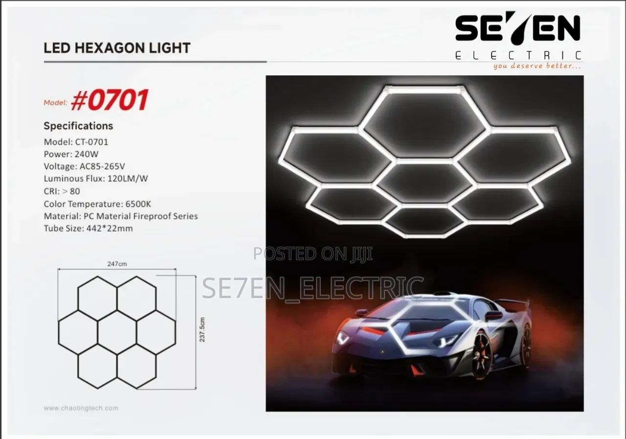 7 Hexagon Linear Lighting