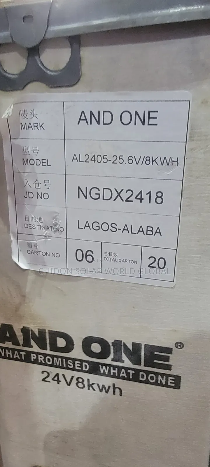 8kwh 25.6v Ion Lithium Battery