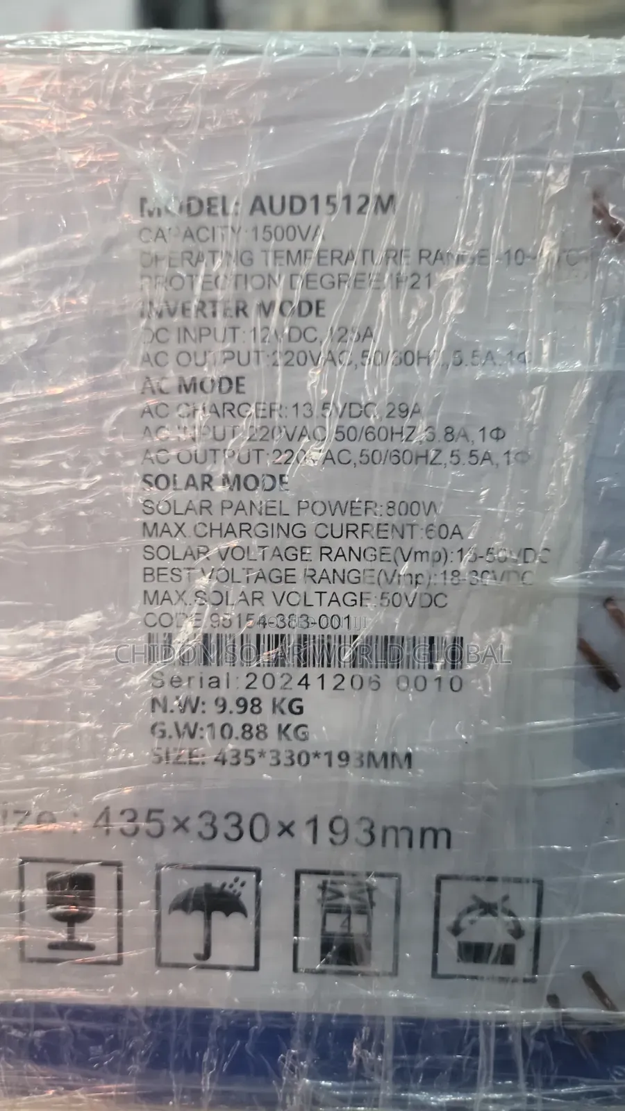 1.5kva 12v Hybrid Inverter