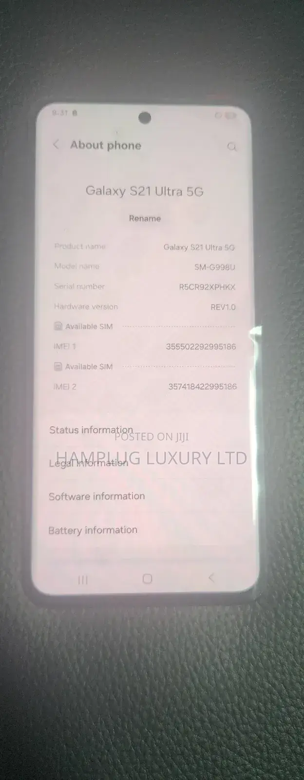New Samsung Galaxy S21 Ultra 5G 128 GB Black