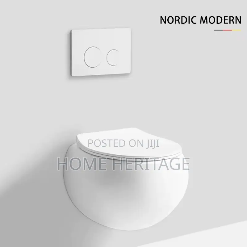 Luxury Round Wall-Hung Toilet – Modern Space-Saving