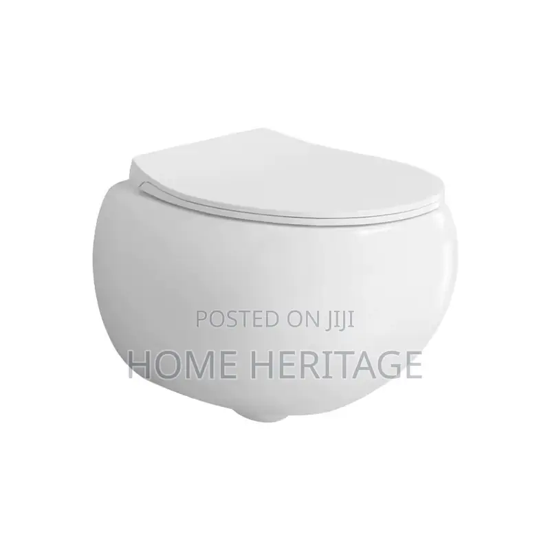 Luxury Round Wall-Hung Toilet – Modern Space-Saving