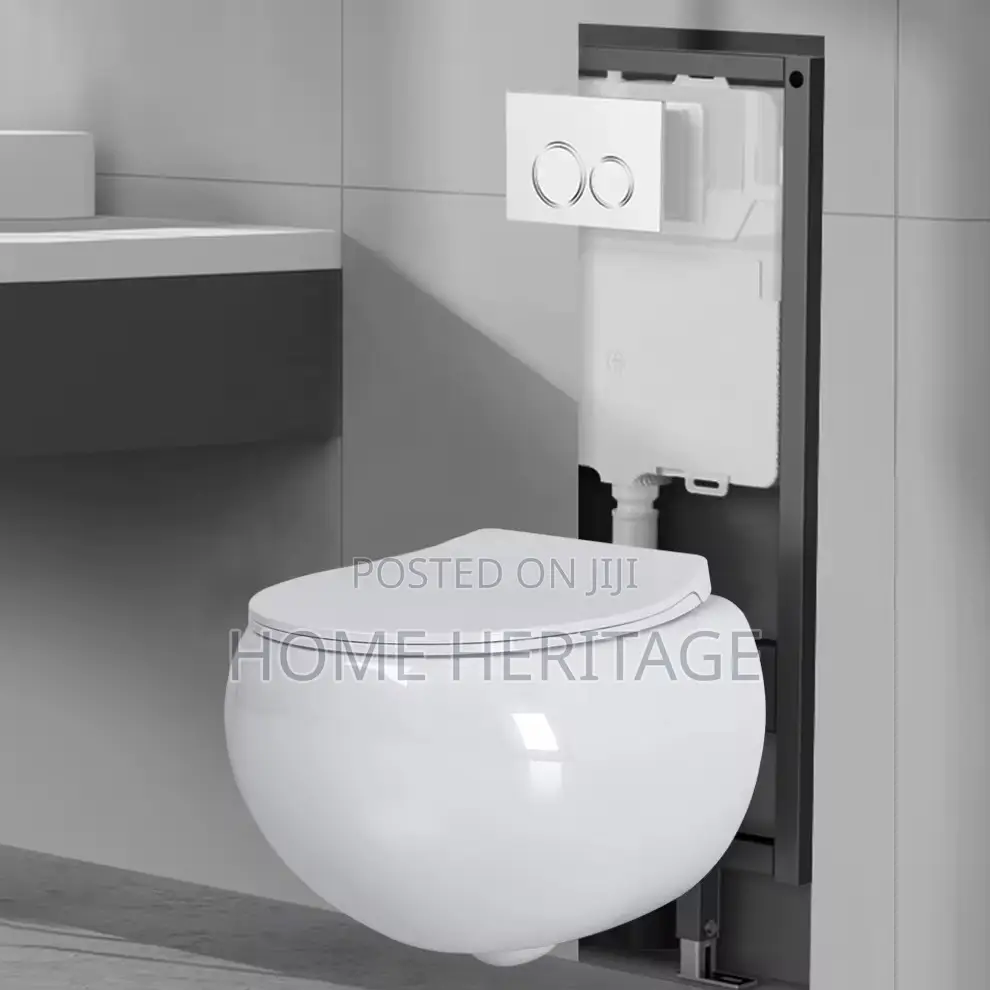 Luxury Round Wall-Hung Toilet – Modern Space-Saving