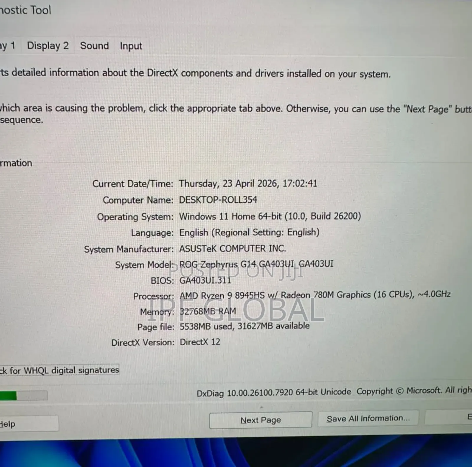 Laptop Asus ROG Zephyrus G14 32GB AMD Ryzen 9 SSD 1T
