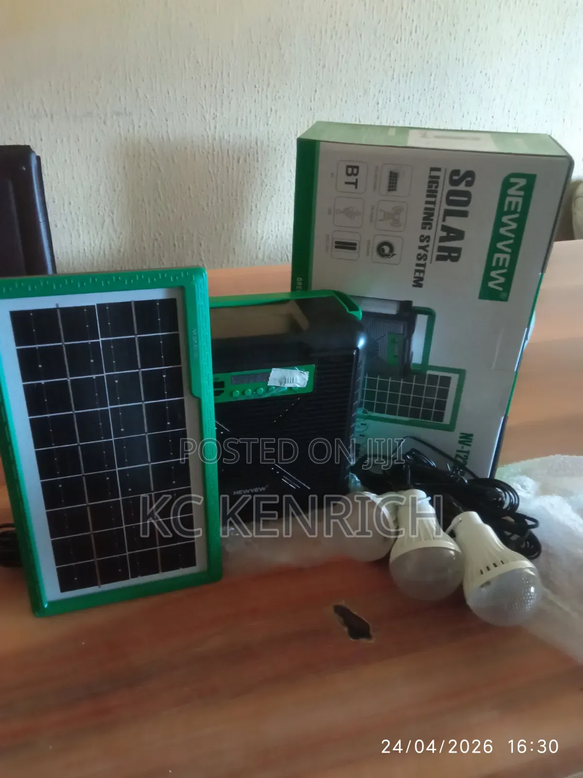 Solar Radio And 3 Bulbs Rechargeable