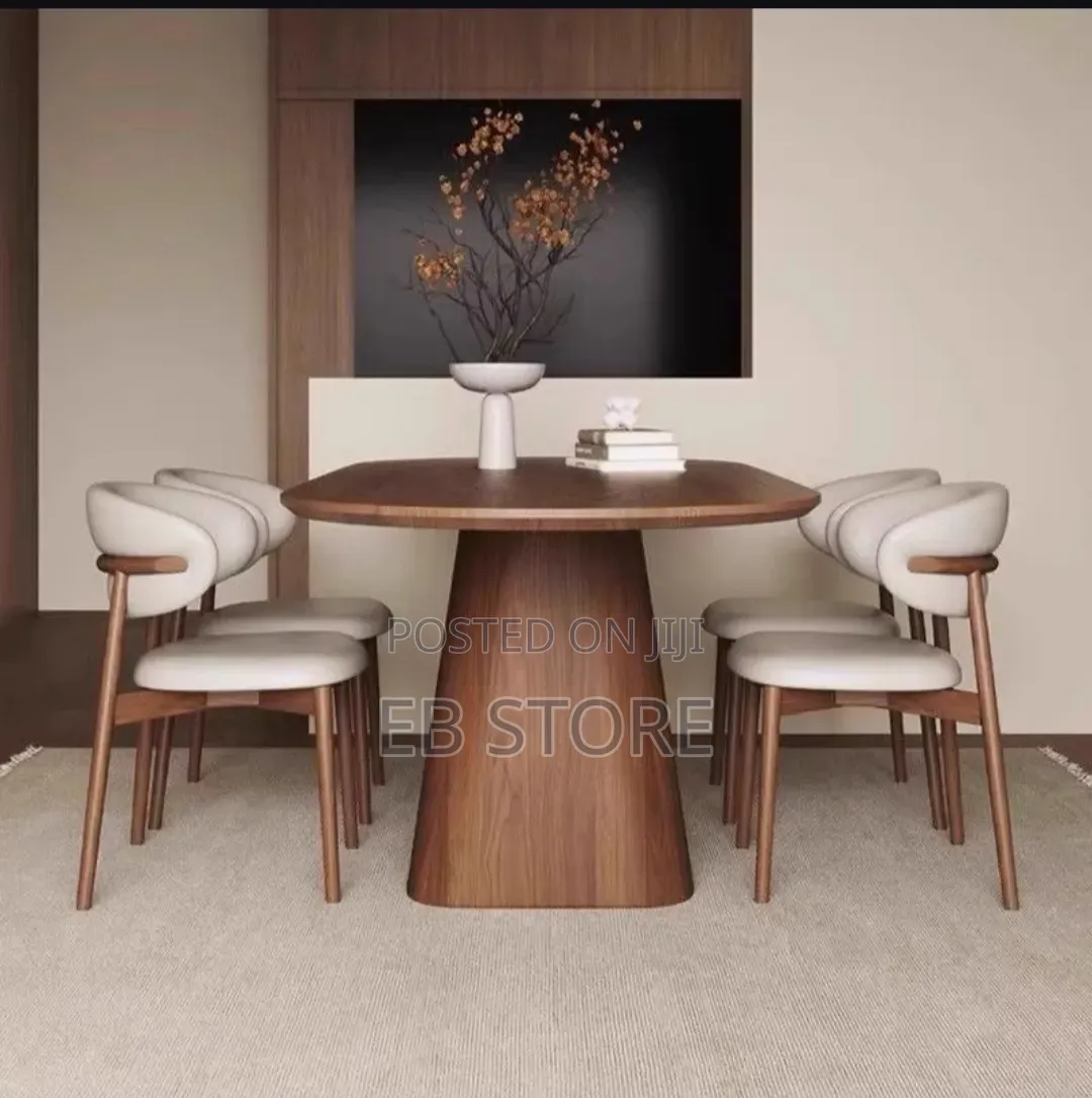 French Vintage-Inspired Oval Dining Table Set (160cm) With 6 Chairs
