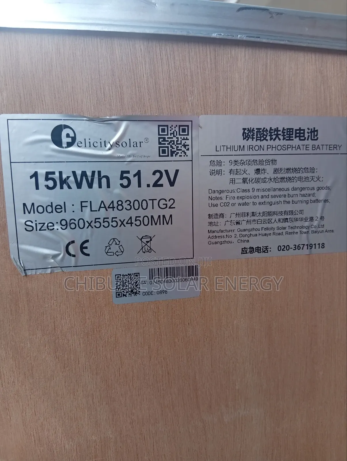 Felicity Solar Lithium Ion Batteries 15kwh 48v Fla300