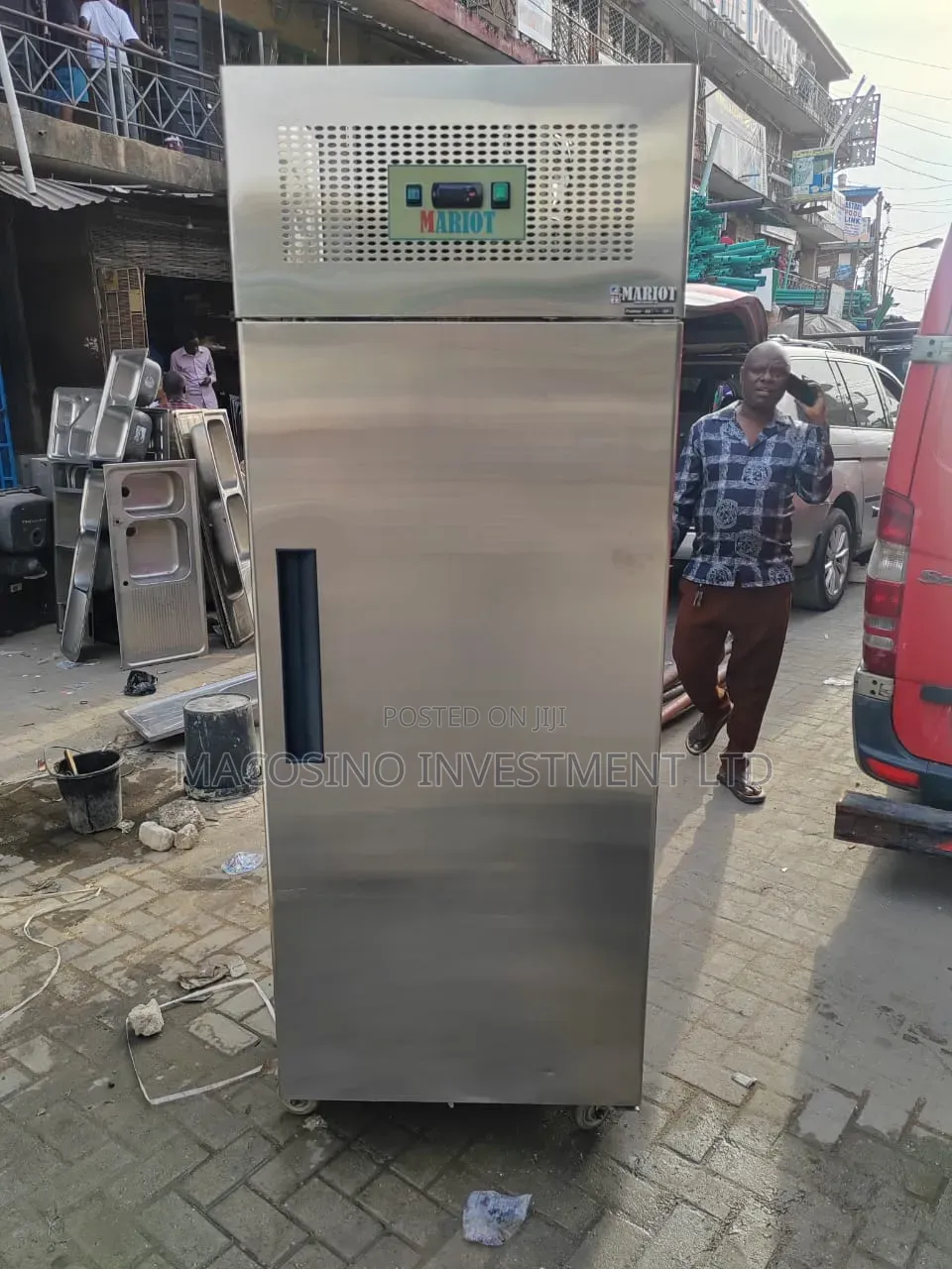 Foreign Used Commercial Stainless Steel Upright Refrigerator