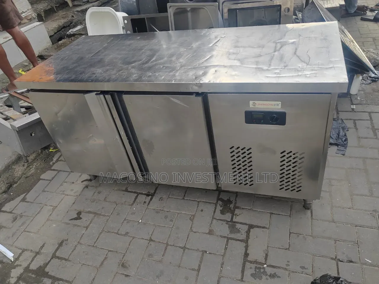 Foreign Used 2-Door Stainless Steel Industrial Under Counter Chiller