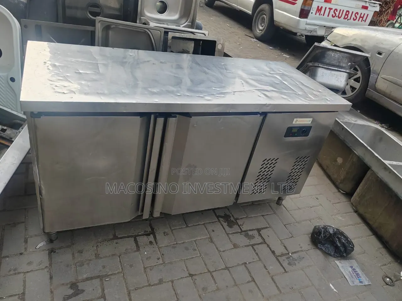Foreign Used 2-Door Stainless Steel Industrial Under Counter Chiller