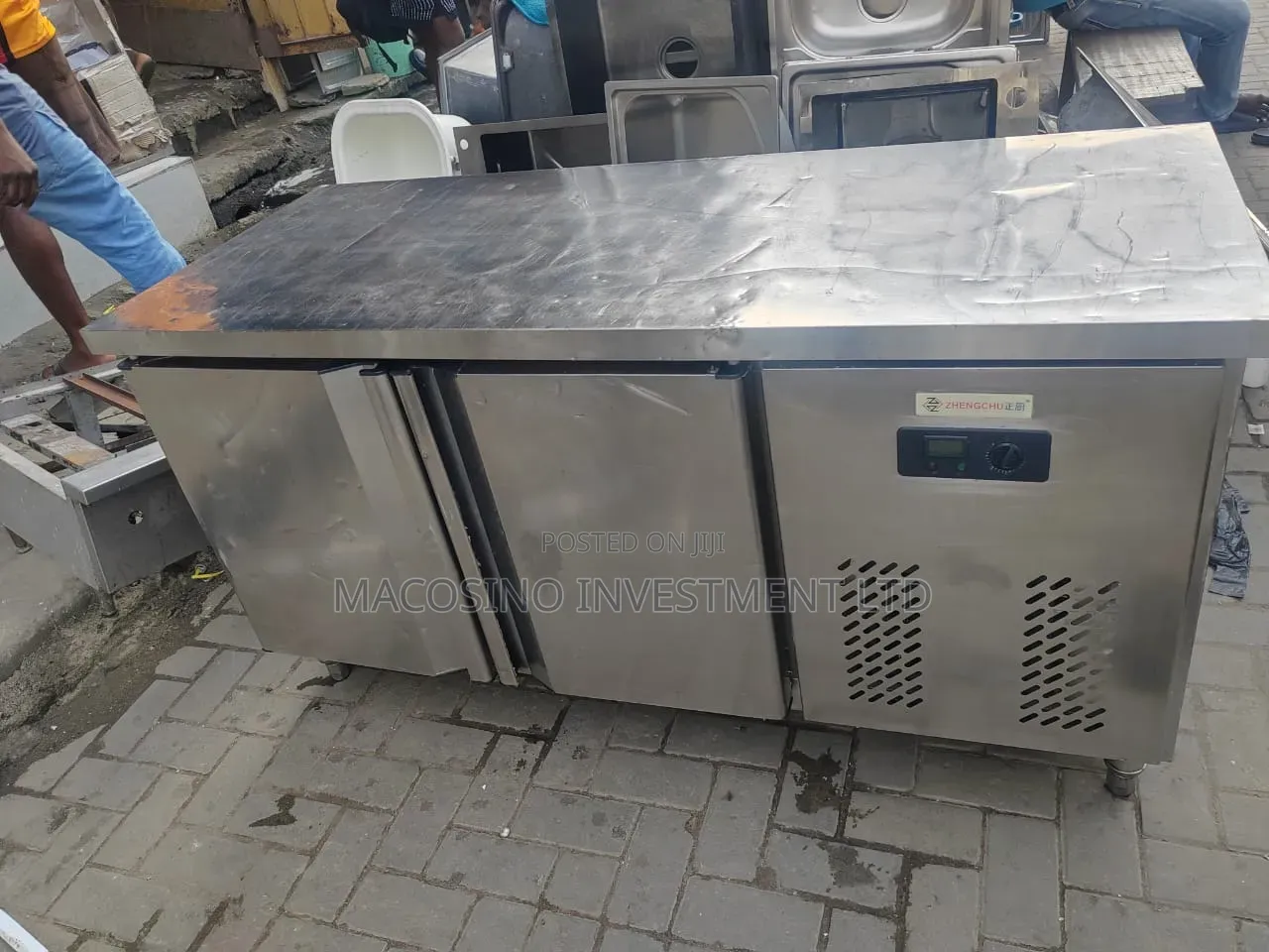 Foreign Used 2-Door Stainless Steel Industrial Under Counter Chiller