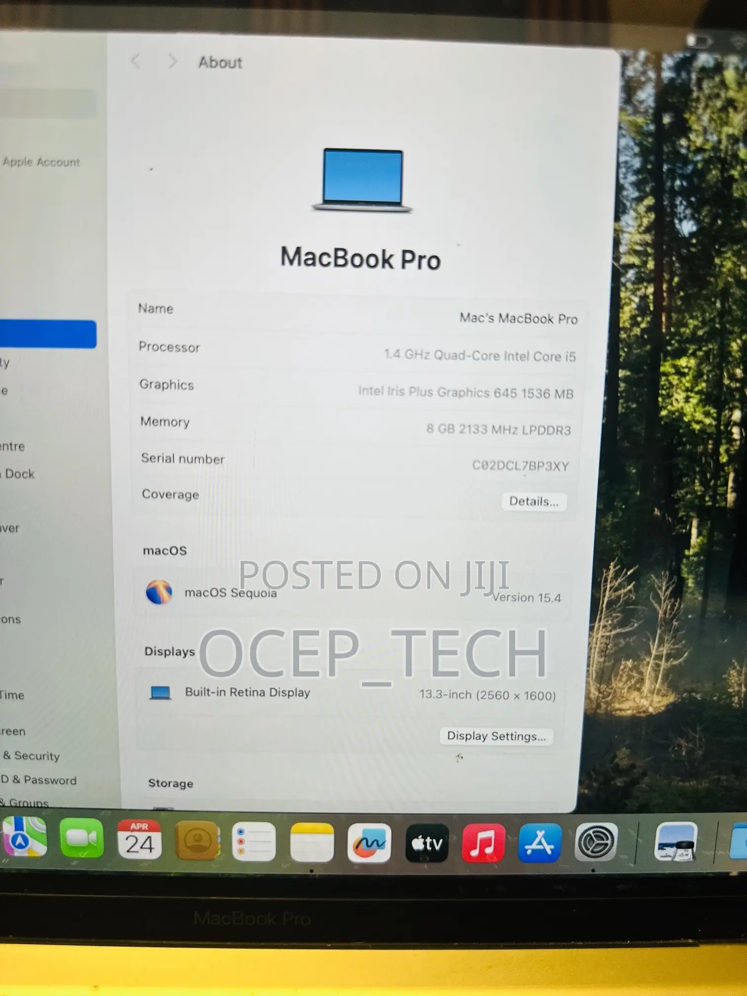 New Laptop Apple MacBook Pro 2020 8GB Intel Core i5 SSD 256GB
