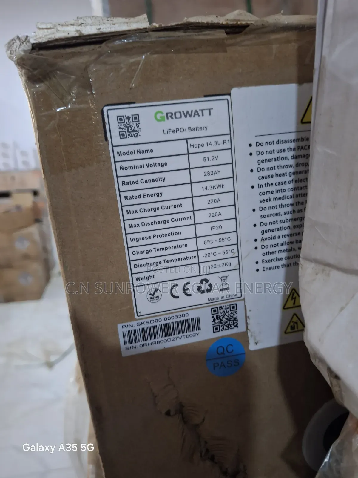 6kva/48 Growatt Hybrid Inverter