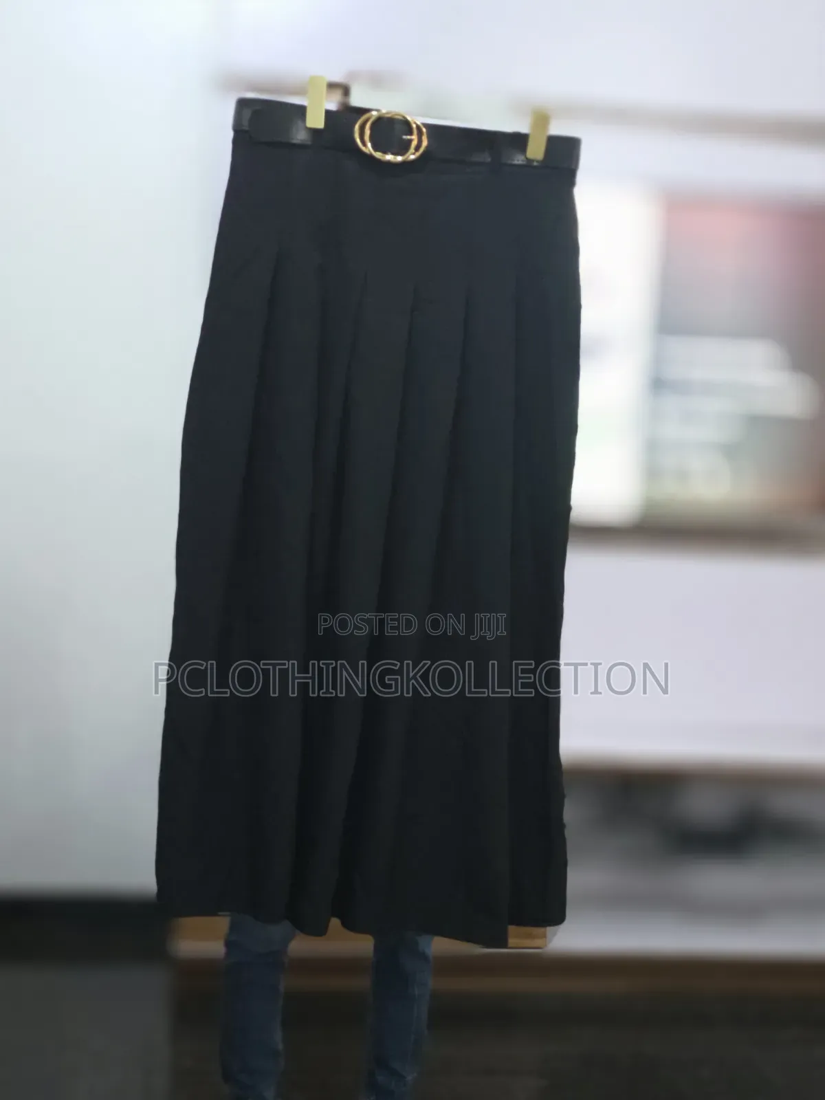 Beautiful Black Long Half Pleated Skirt