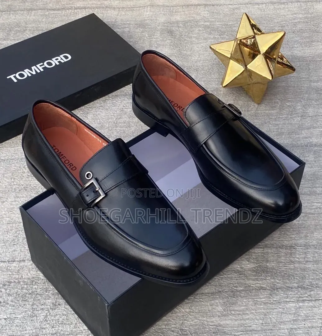Belt Strap Loafers Corporate Shoes in Black, Blue and White Colours