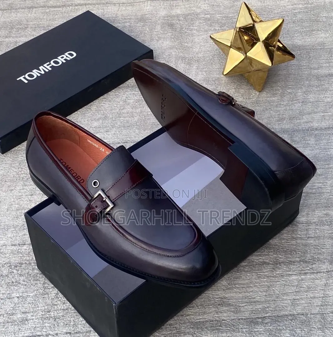 Belt Strap Loafers Corporate Shoes in Black, Blue and White Colours