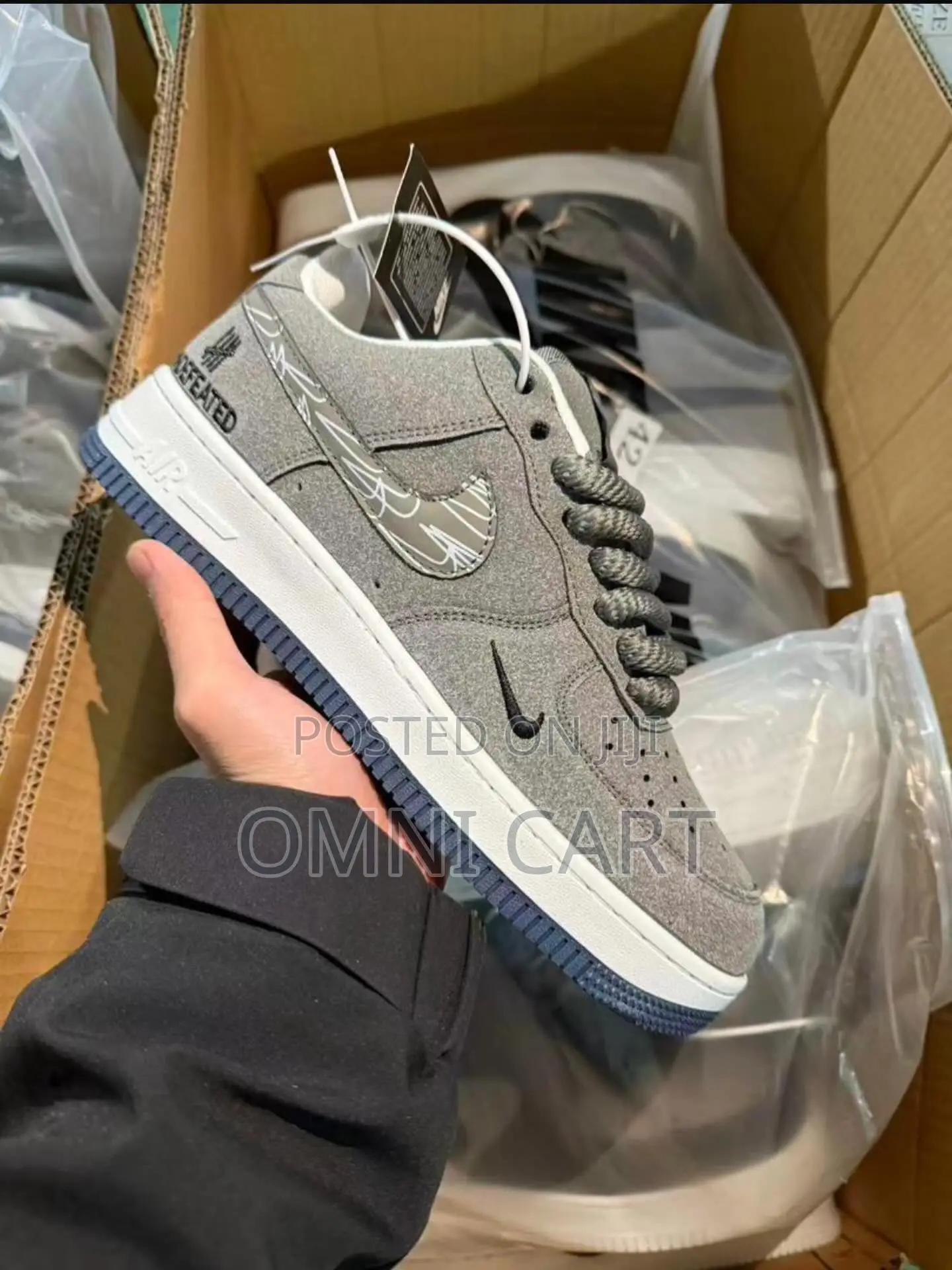 Nike Air Force 1 X Undefeated Grey Low Suede - Unisex Premium Sneakers