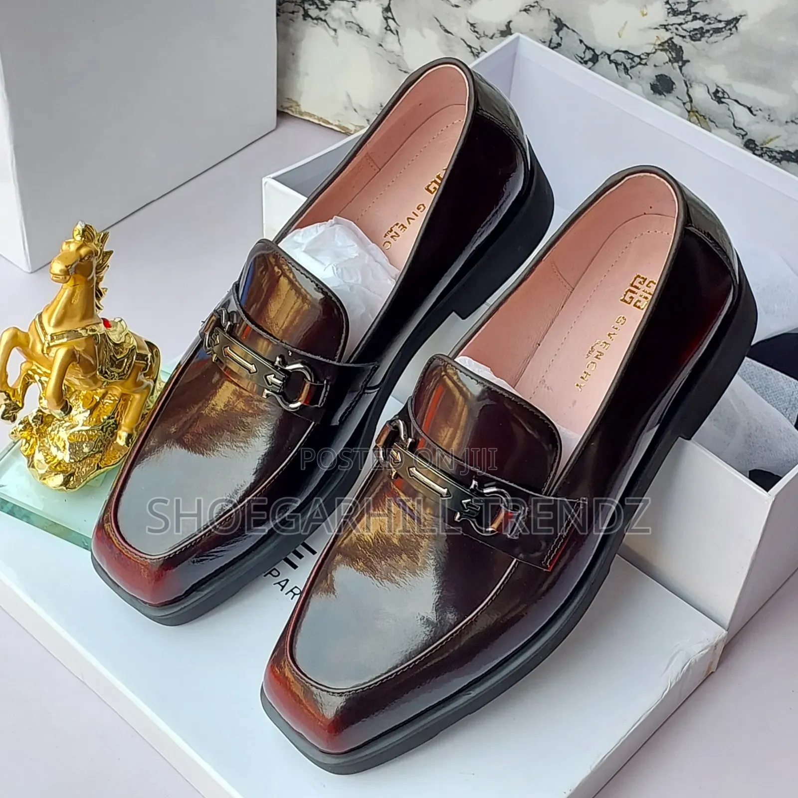 Givenchy High Platform Loafers in Black and Wine Colours