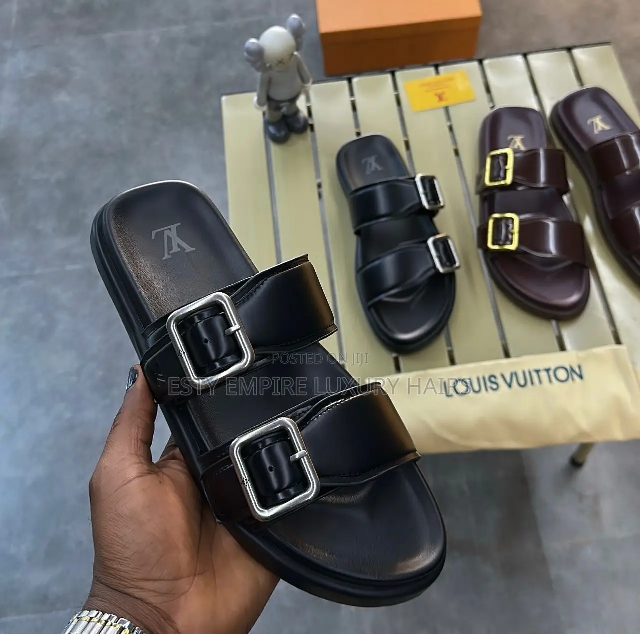 High Quality Luxury Louis Vuitton Men Slippers