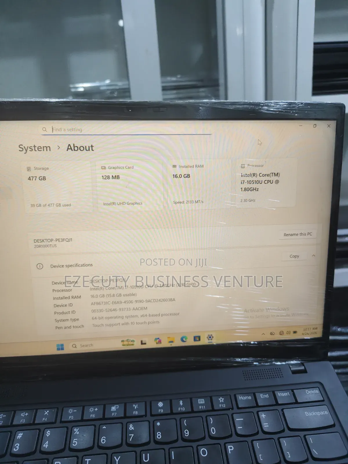 Laptop Lenovo ThinkPad X1 Carbon 16GB Intel Core i7 SSD 512GB