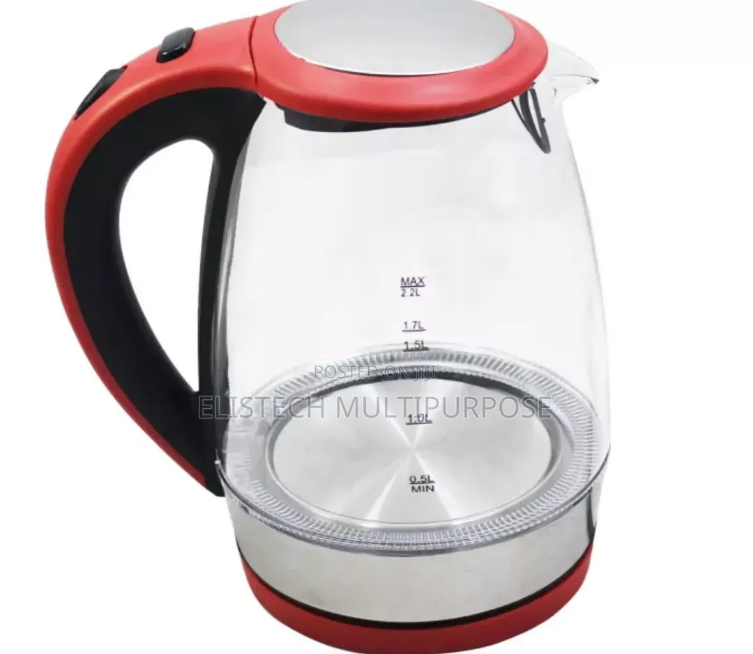 Avinas 2.2l Electric Glass Kettle - Blue Led Stainless Steel Base