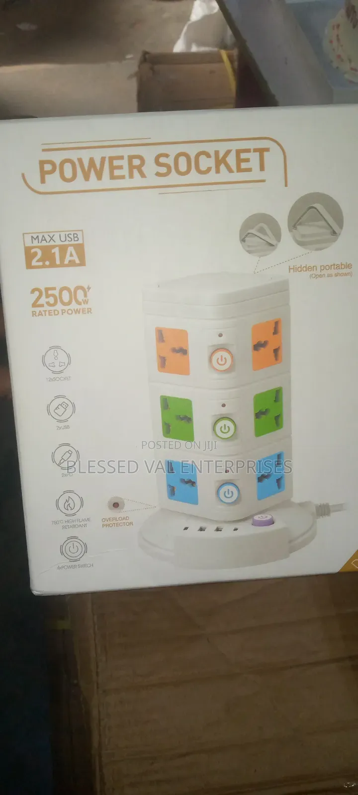 Power Socket 3 Way's Extension With 4 Usb