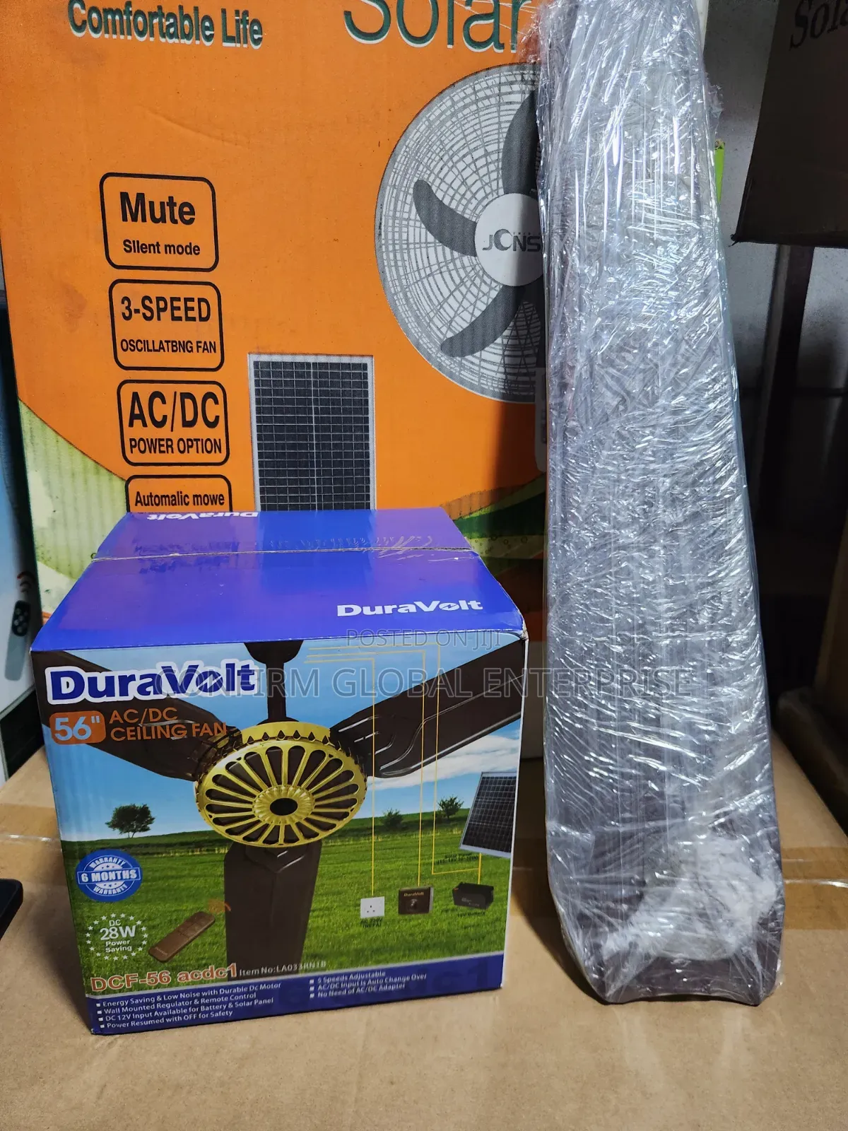 Powerful Duravolt Ac/Dc Ceiling Fan 56" Inches Blade
