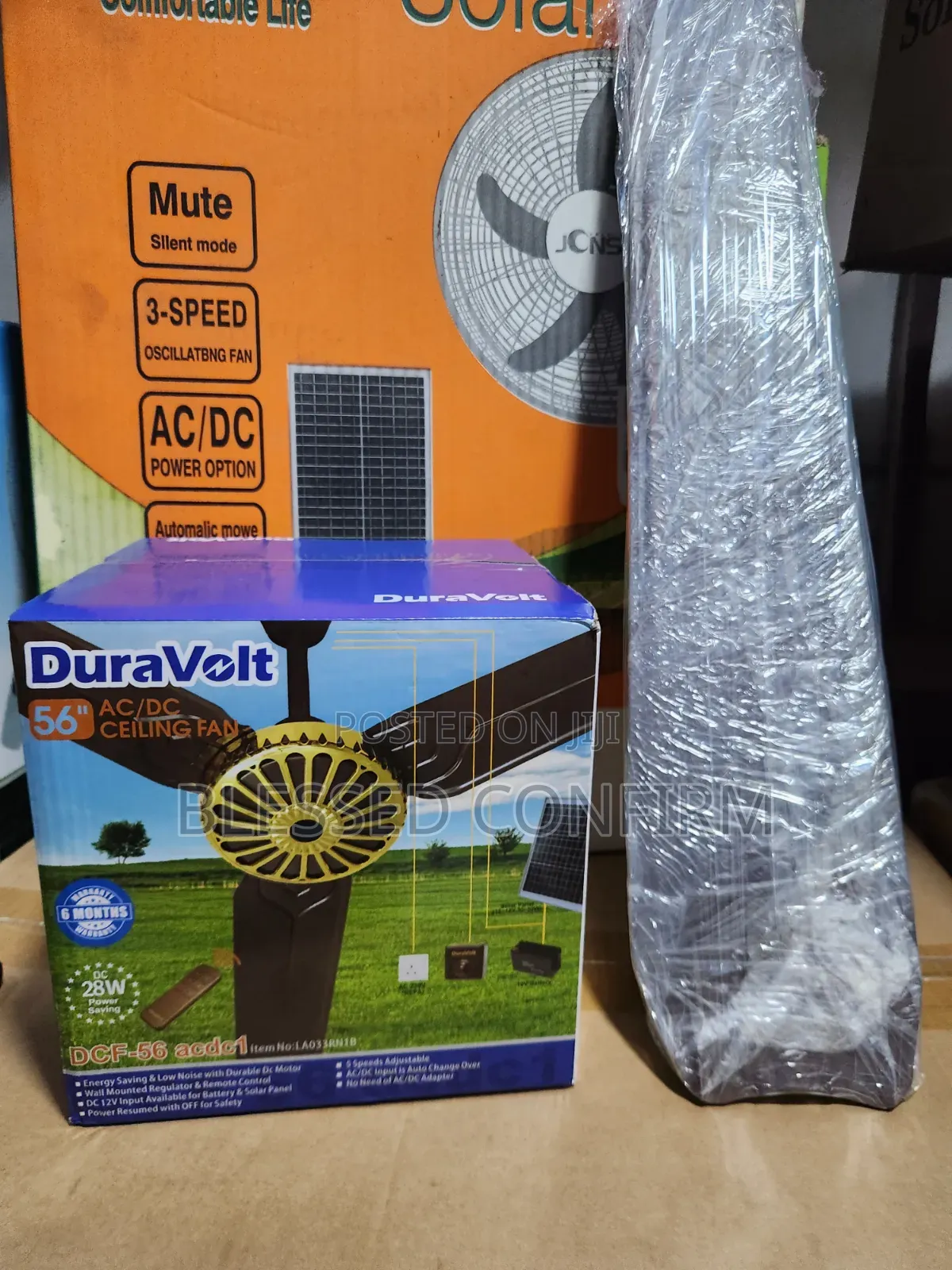 Duravolt Ceiling Fan 56" Inches Ac/Dc Solar Fan