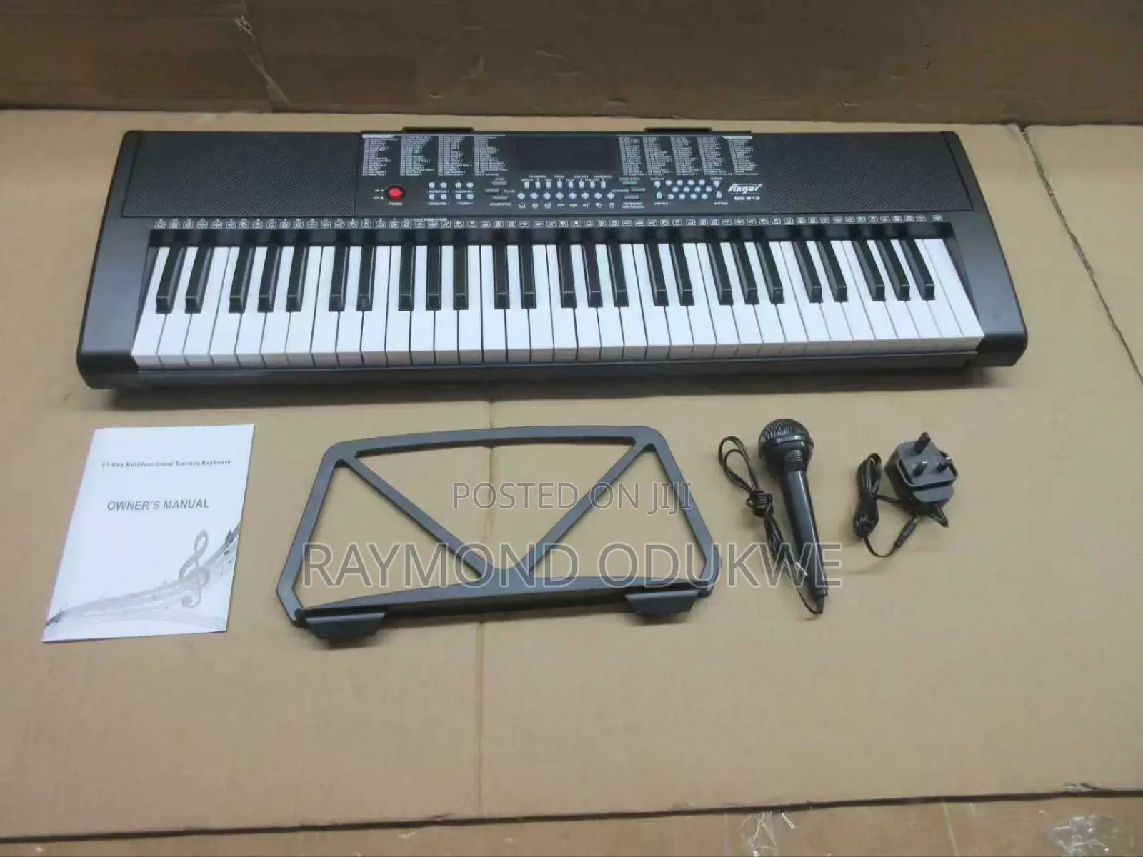 61keys Teaching Type Keyboard Piano With Adapter and Book Hanger