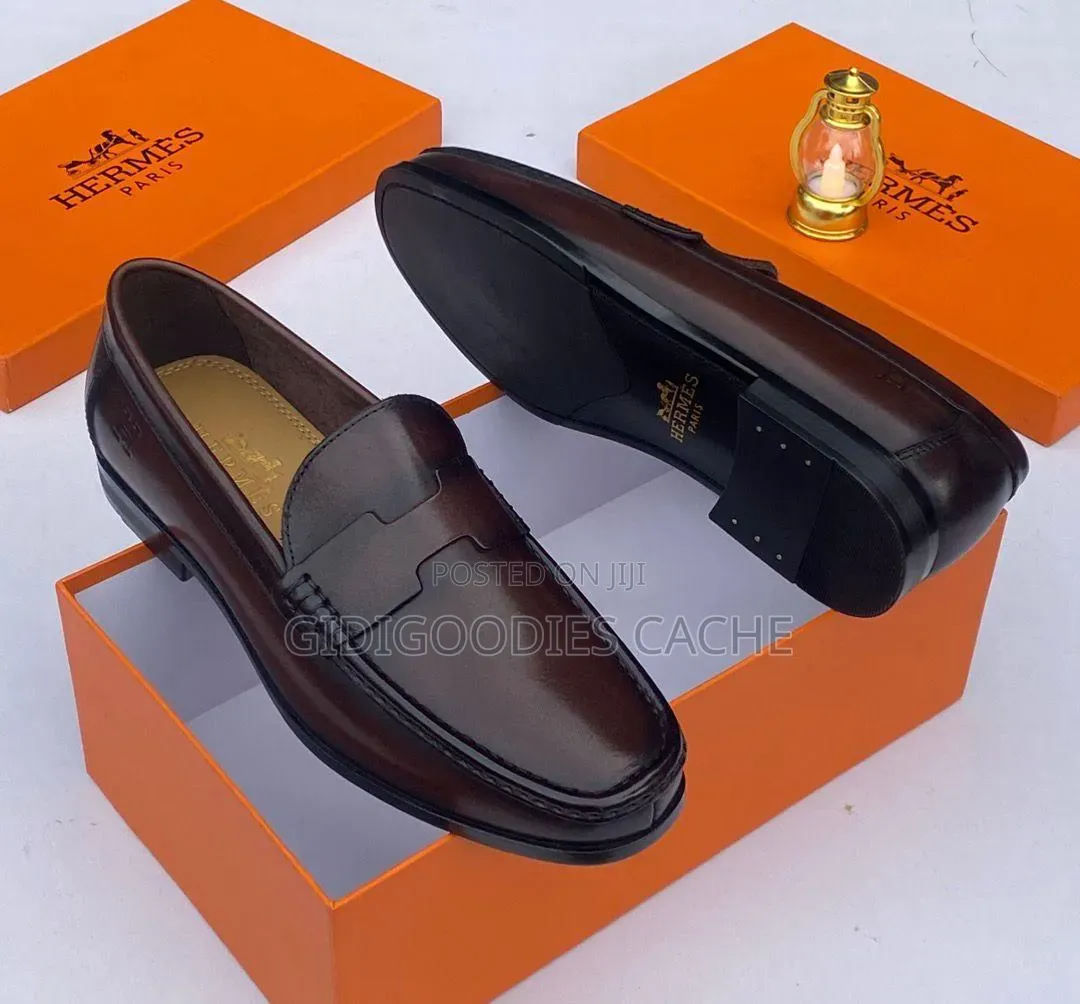 Hermes Penny Loafers Black/Brown/Blue/Green Size 40-46