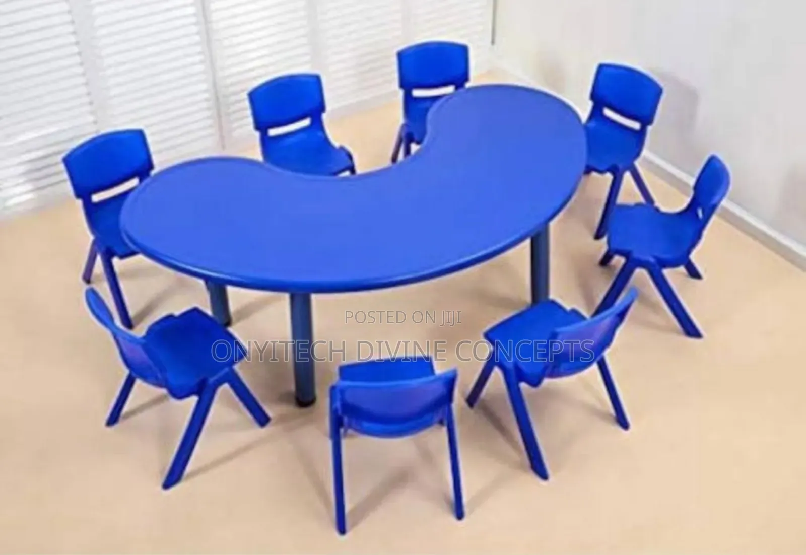 Half Moon Children Table and Chairs
