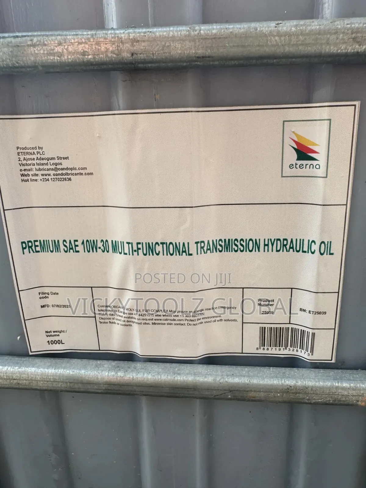 Eterna Premium Sae 10w-30 Multifunctional Transmission Oil (Ibc Tank )