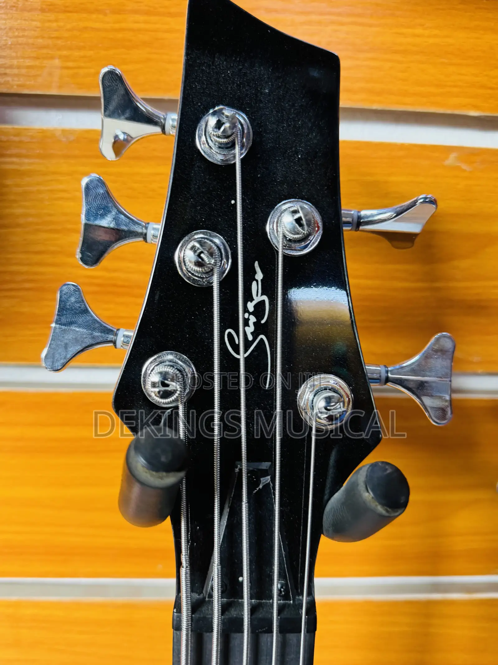 Smiger 5-String Passive Electric Bass Guitar Metallic Red Finish