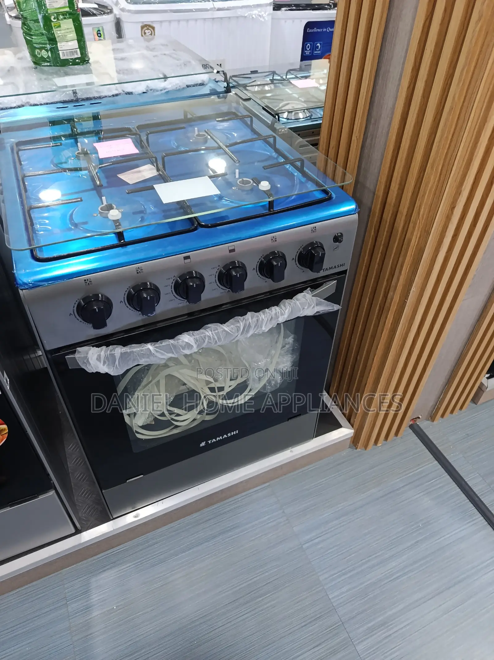 Tamashi Standing Gas Cooker 4 Gas Durable 60x60 With Inbuilt Oven