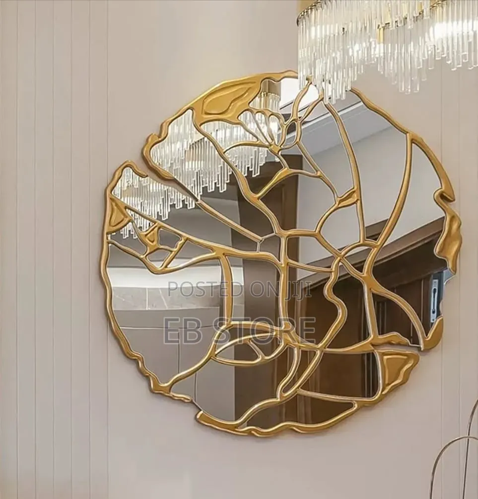 Irregular European Style Luxury Decorative Mirror – 90cm Wall Mirror