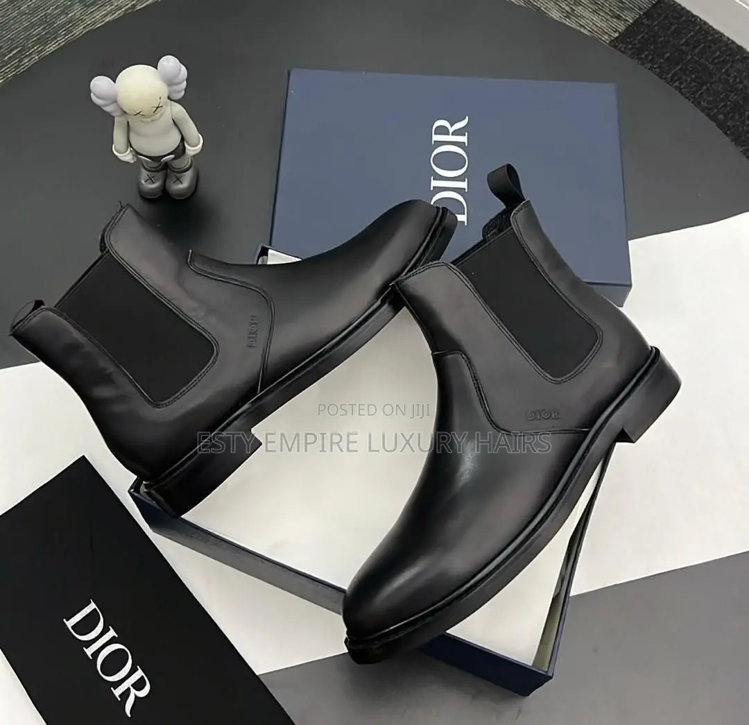 New Dior Men Leather Chelsea